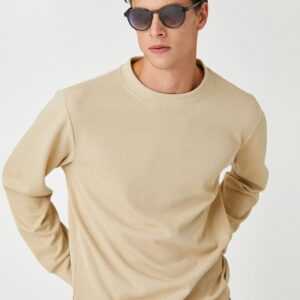 Koton Sweatshirt - Beige - Regular Fit