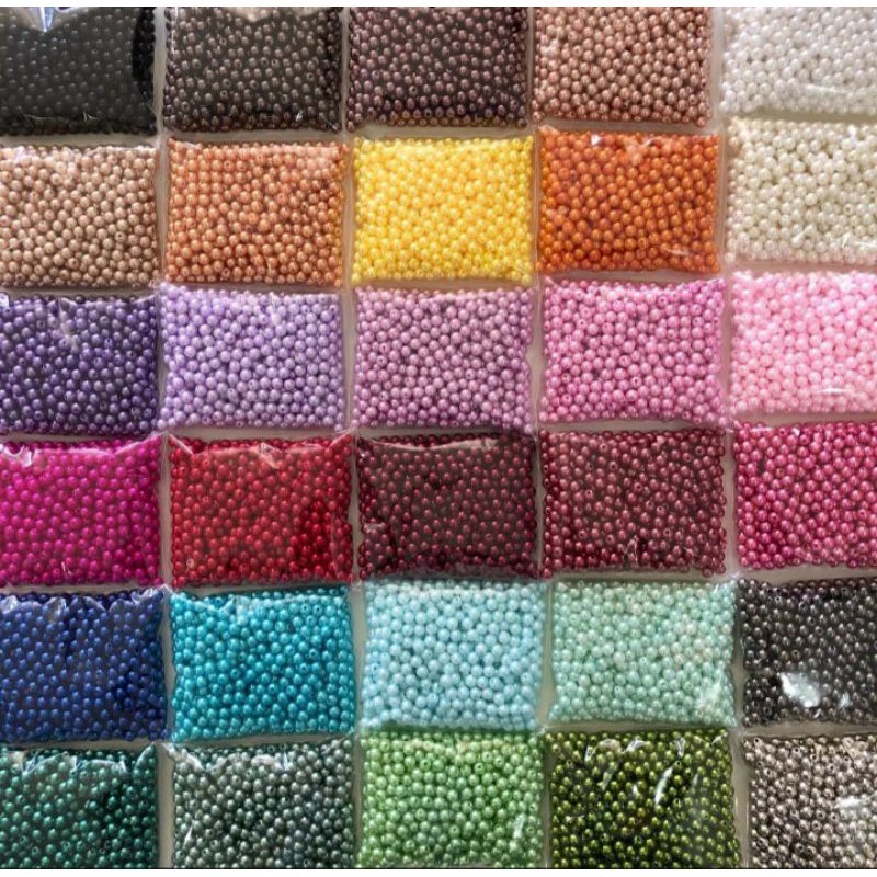 Perola ABS 3mm Furo Passante - 800 Unidades 1 Perola ABS 3mm Furo Passante - 800 Unidades