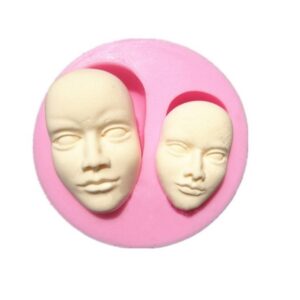 Moldes Silicone Rostos Biscuit/Confeitaria