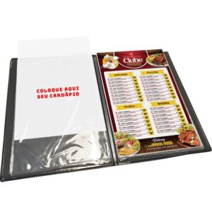 Cardápio 10 Bolsas para Folhas A4