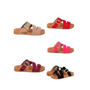 Sandália Birken Fivelas Feminina TN 410 Camel