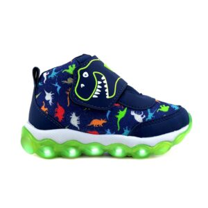 Tênis Infantil LED Dinossauro – Cano Alto