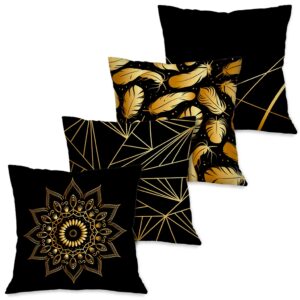 Capas Almofadas 45x45 Douradas Estampadas