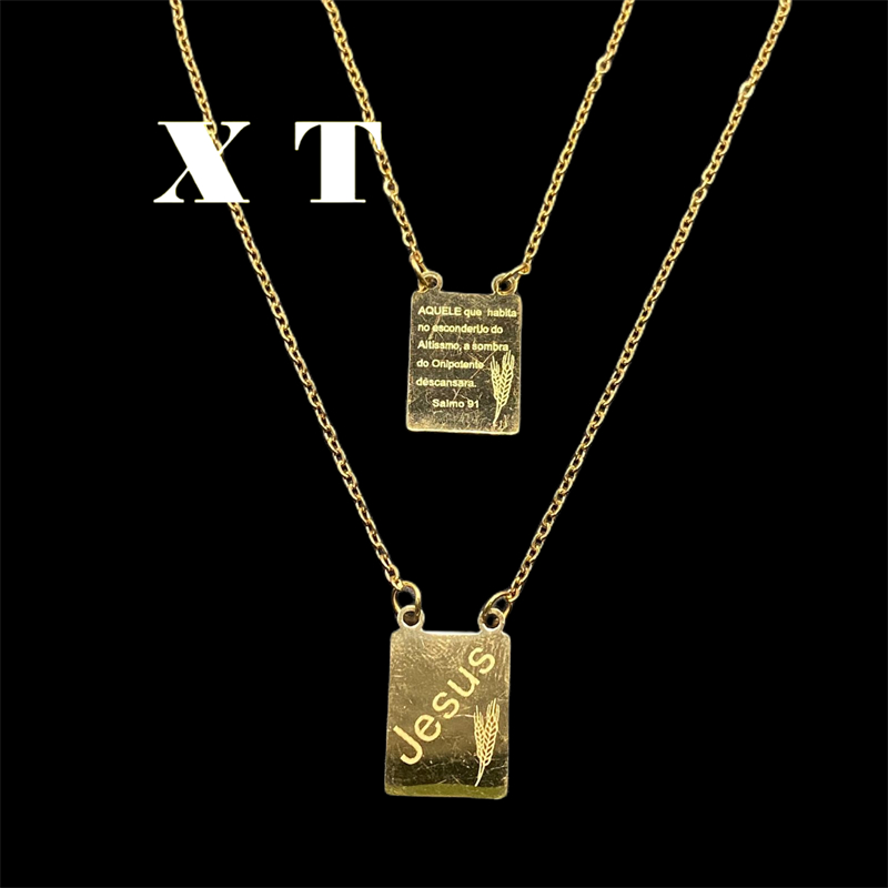 Escapul?rio Prata Jesus 70cm A?o Inox 1 Escapulário Prata Jesus 70cm Aço Inox