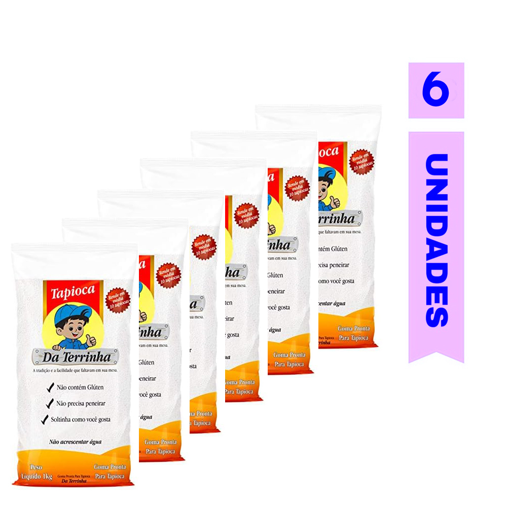 Goma de Tapioca Terrinha 1kg - 6 Unidades