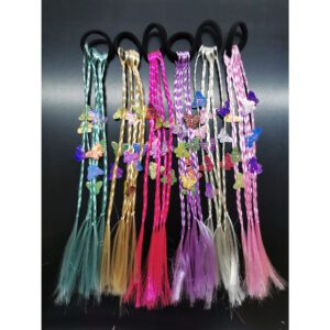 Mechas Cabelo Tranças Infantil Borboleta Colorido