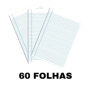 Folha de Almaço 60 Folhas Pauta Margem