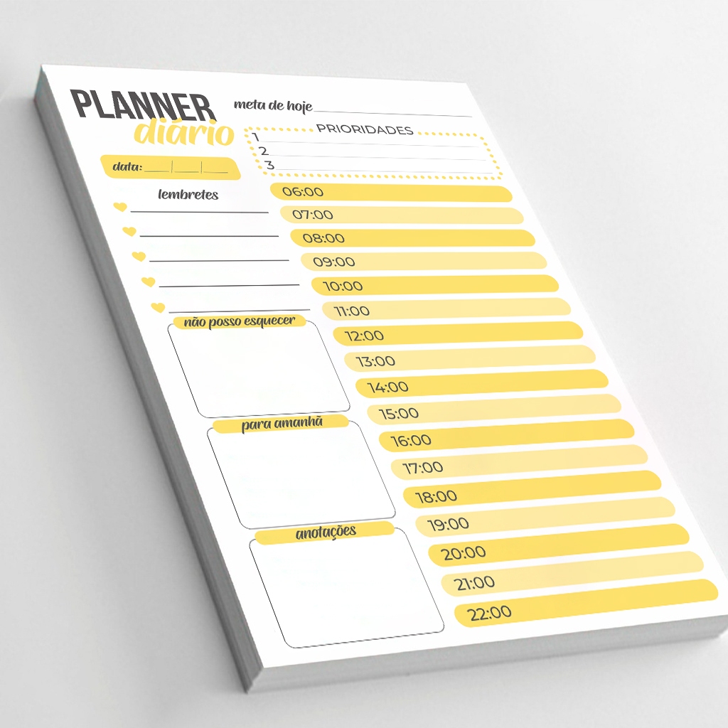 Planner Di?rio A5 - 50 Folhas Destac?veis 1 Planner Diário A5 - 50 Folhas Destacáveis