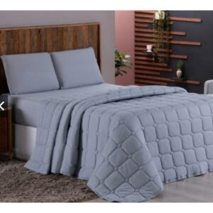 Colcha Malha Algodão Dupla Face Solteiro/Casal