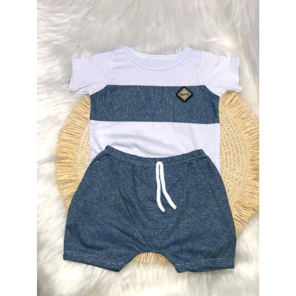 Conjunto Beb? Menino Ver?o Algod?o 1 Conjunto Bebê Menino Verão Algodão
