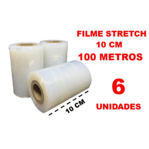 Filme Stretch 10cm - 100m - Resistente