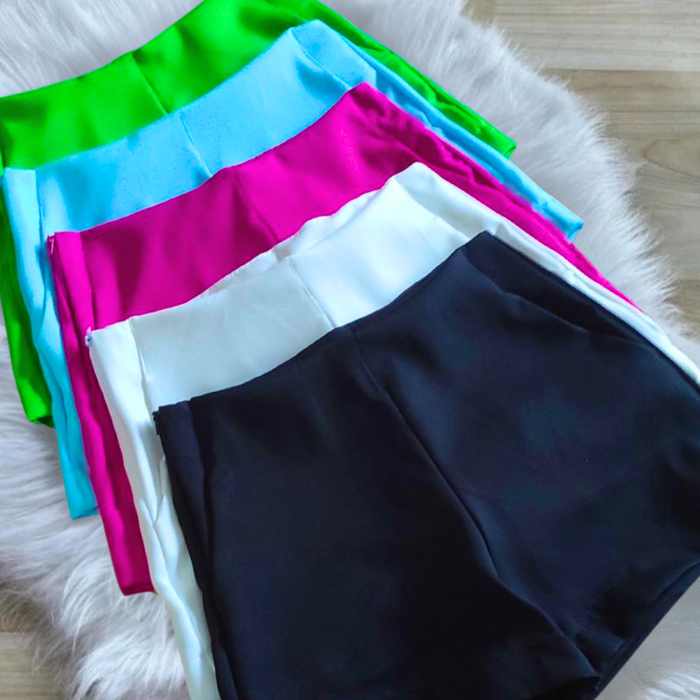 Short Alfaiataria Feminino Cintura Alta com Bolso 1 Short Alfaiataria Feminino Cintura Alta com Bolso