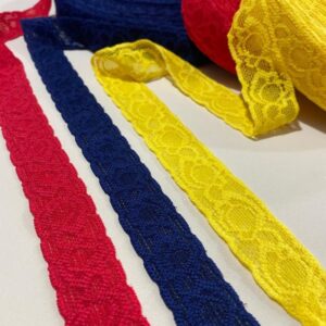 Renda Elástica 2,5cm Elastano para Artesanato