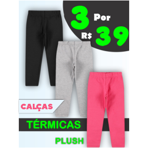 Leggings Térmicas Infantil 3 Peças