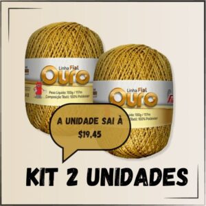 Linha Fio Ouro Dourado - Kit 2 Unidades