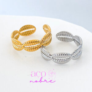 Anel Buzios Aço Inox Feminino