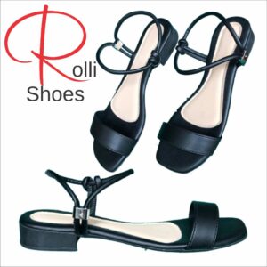 Sandália Feminina Salto Confortável Preto