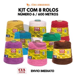 Barbante Cia Textil 6 - 8 Novelos Crochê