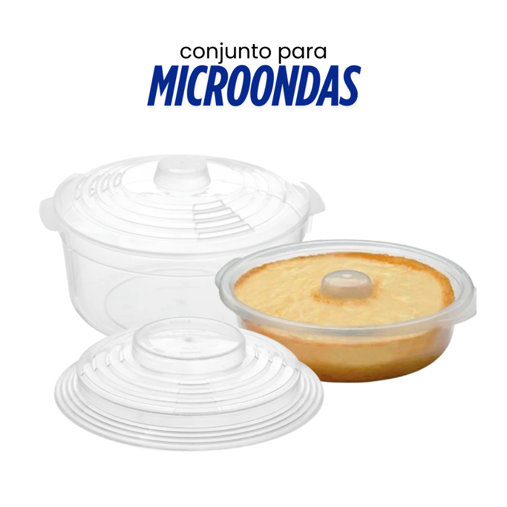 Kit 3 Pe?as Micro-Ondas - BPA Free 1 Kit 3 Peças Micro-Ondas - BPA Free