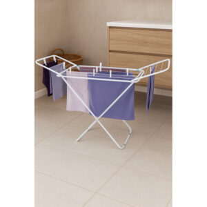 Varal de Chão Retrátil Dobrável em Aço