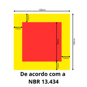 Demarcador Solo Extintor NBR 13434 Amarelo Vermelho