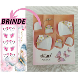 Kit 10 Joias de Unhas com Adesivo 3D