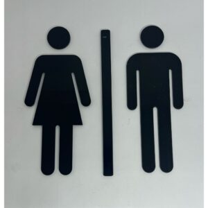 Placa Banheiro Acrílico Espelhado 2mm