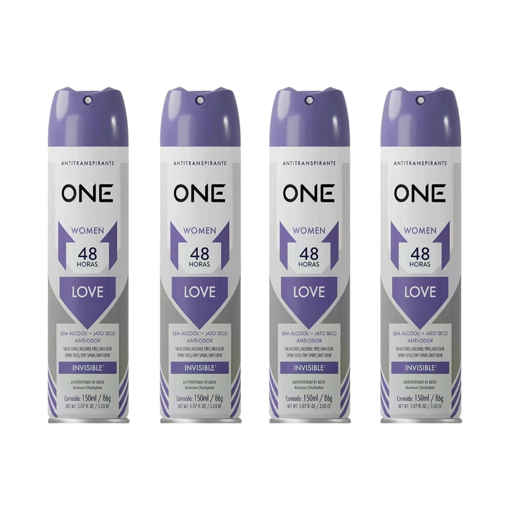 Kit 4 Desodorante Above One Love 150ml 1 Kit 4 Desodorante Above One Love 150ml