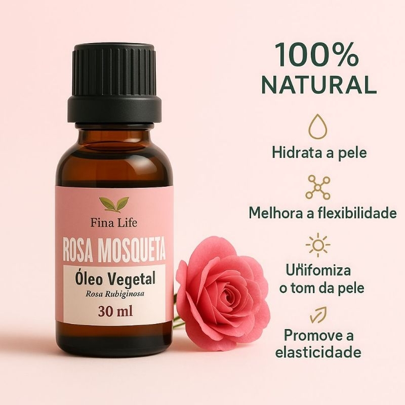 ?leo Rosa Mosqueta 30ml - Pele e Cicatrizes 1 Óleo Rosa Mosqueta 30ml - Pele e Cicatrizes