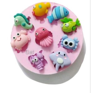 Molde Silicone Animais Marinho - Modelagem Massas