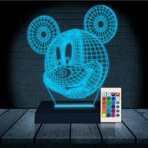 Luminária 3D Mickey Mouse LED Personalizável