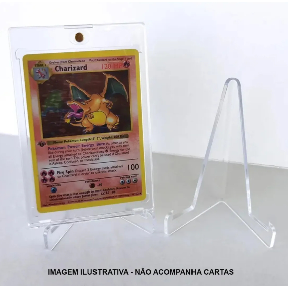 Toploader Magnético Acrílico para Cartas Pokémon 1 Toploader Magnético Acrílico para Cartas Pokémon