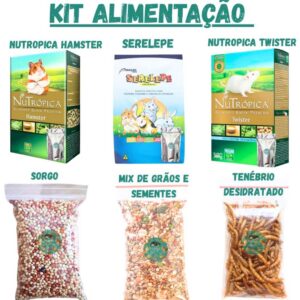 Kit Alimentação Hamster Serelepe Mix Sementes