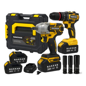 Kit Furadeira Impacto 38V Nakkan - 2 Peças