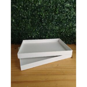 Bandeja MDF Branca 30x20x3 cm