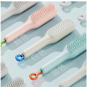 Pente Retrátil Anti-Frizz Massageador para Cabelo