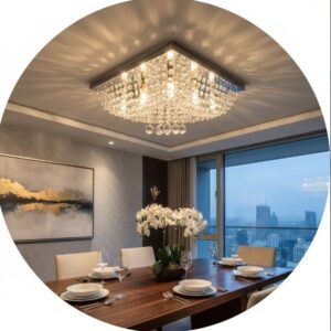 Lustre de Cristais Acrílicos 40x40cm