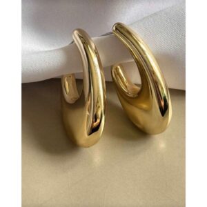 Argola Dourada/Prata Design Esculpido