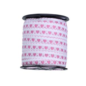 Fita Galão Passa Coração Bordado 50m