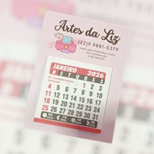 Calendário 2026 Personalizado com Ímã