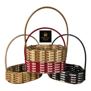 Cesta Fraldeira Pinus Oval - Kit 5 Unidades