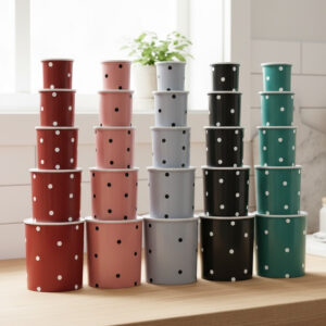 Potes Organizadores de Mantimentos Coloridos 5 Peças