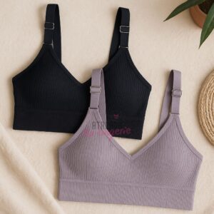 Sutiã Canelado Plus Size Alças Reforçadas