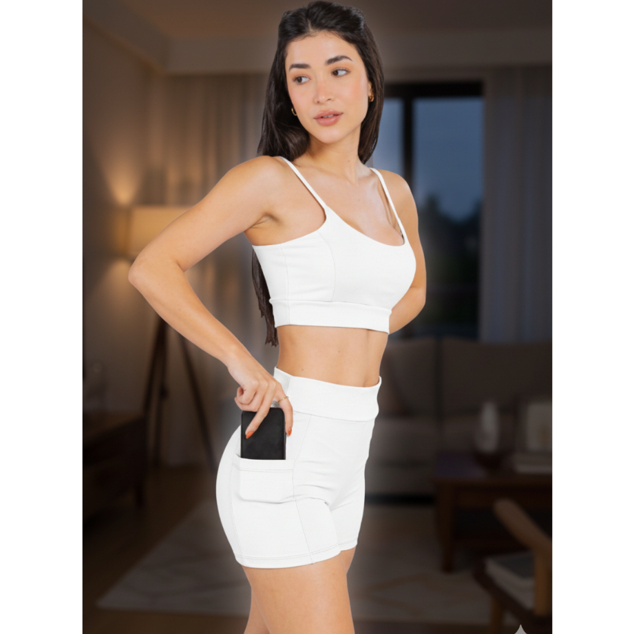 Conjunto Fitness Corrida Cintura Alta Top Bojo 1 Conjunto Fitness Corrida Cintura Alta Top Bojo