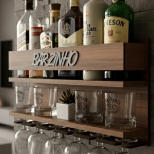 Barzinho de Parede Madeira 54x28cm