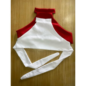 Cropped Alfaiataria Gola Amarração Costas