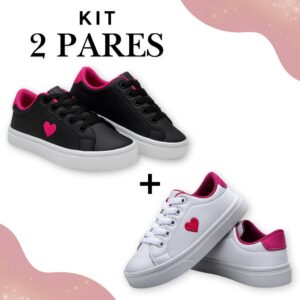 Tênis Infantil Feminino Kit 2 Casual