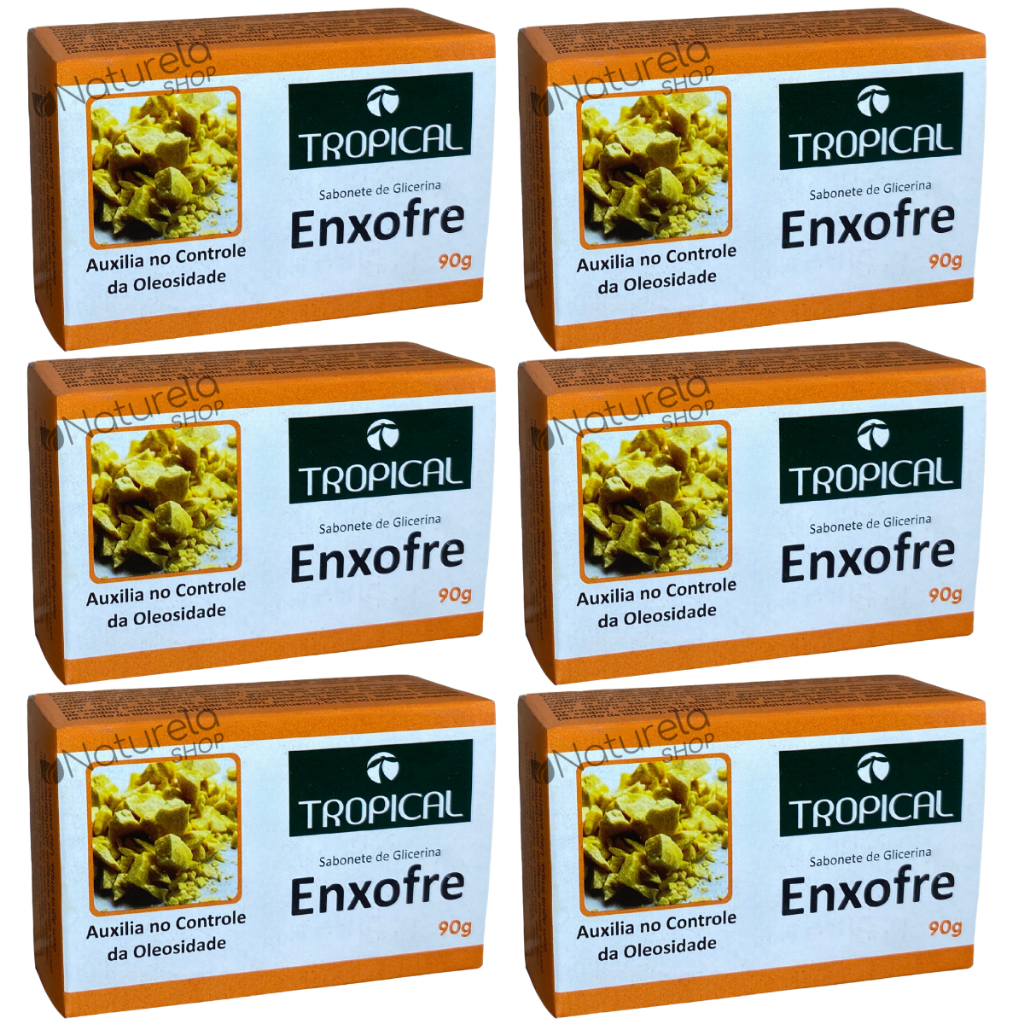 Sabonete Tropical Enxofre 90g - Peles Oleosas 1 Sabonete Tropical Enxofre 90g - Peles Oleosas