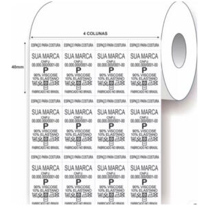 Etiquetas de Nylon Resinado Personalizáveis 25x40