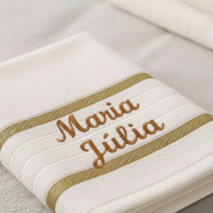 Toalha Personalizada com Nome Bordado Algodão
